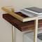 Martha Stewart Liam 2-Tier Walnut Mobile Wood Grain Office Storage and Printer Cart w/Polished Brass Frame NAN-JH-17107-BR-GLD-MS - alternate 7